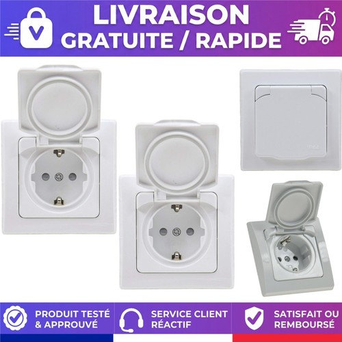 Prise ip44 encastrable - prise,