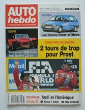 AUTO HEBDO 687 august 1989 Donkervoort S8A Turbo Audi Quattro Rover 200