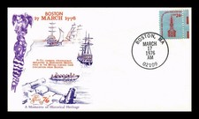 US COVER FT TI'S CANNON BRITISH EVACUATION FROM BOSTON AMERICAN REVOLUTION
