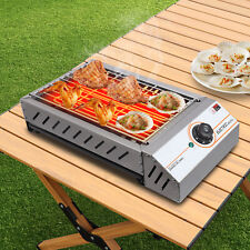 110V BBQ Grill Electric Barbecue Grill Countertop Griller Stainless Steel New