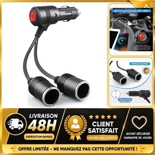 Double prise allume - double,
