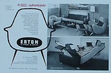 1958 ERTON ADVERTISEMENT RELAX CHAIR SOFA SALON FRENCH AD ADVERTISEMENT AD PUB