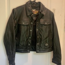 Incredibly Gorgeous Pebble Genuine Harley Davidson Leather Jacket  Rare 