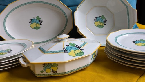 Service art deco porcelaine - art,