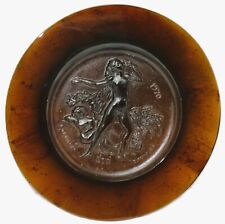 Daum Raymond Corbin Pate De Verre Four Seasons Ete 1970 Art Glass Plate