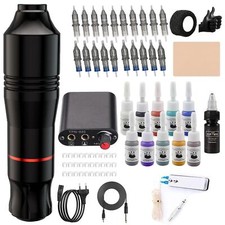 Kit De Tatouage Debutant Complet 20 Aiguilles Tatouage Kit Tatouage Avec 11 E...