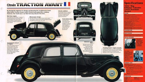 1952 citroen traction avant - citroen,