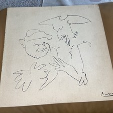 PICASSO PABLO POCHETTE DISQUE VINYLE 1959  SIGNED VINYL LP