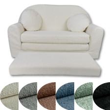 Sofa David Canapé Enfant Pliable En Tissu Teddy Avec Rallonge En 6 Couleurs