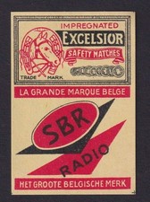 Old Matching Label Belgium BN185241 SBR Radio