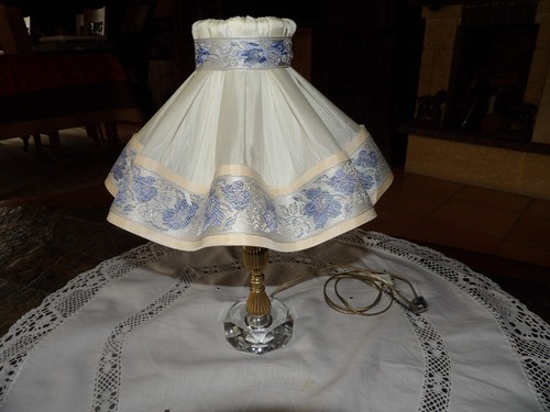 Ancienne lampe pied cristal - lampe,pied, et