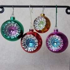 Boule Noël Vintage – Ornement Sapin Multicolore - 70s