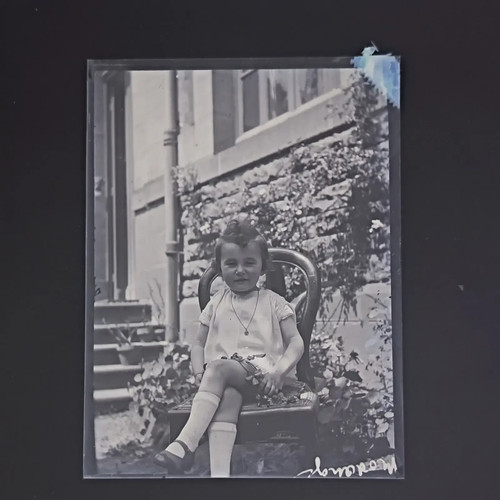 Ancienne plaque verre - de,