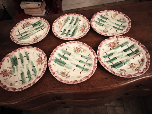 Serie assiettes faience - serie, 6