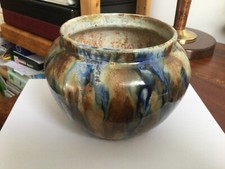 VINTAGE, ART DECO, MAGNIFIQUE VASE EN GRES FLAMMÉ DE ROGER GUERIN A BOUFFIOULX