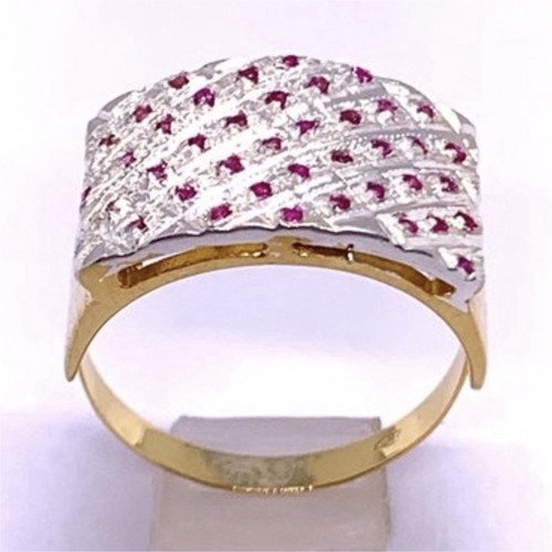 Bague cocktail jaune - or, 9