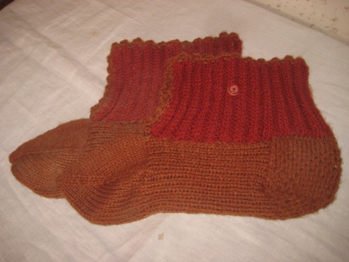 Chausson artisanal tricot - en,