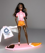 Barbie Surfeuse TOKYO 2020 jeux olympiques 2019 Mattel poupée TBE