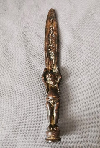 Sceau coupe papier bronze - sceau,