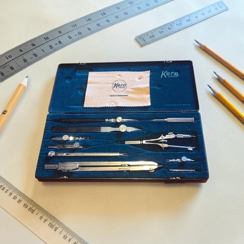 Ancien coffret compas kern - coffret,