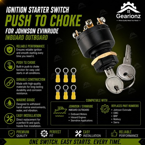 Ignition starter switch push - switch,