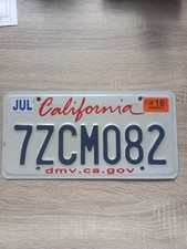 Plaque Immatriculation Américaine État De Californie Plaque Officielle