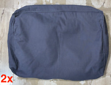 2x Ikea Manstad Sofa Replacement Back Cushion Slip Covers ONLY Dark Gray