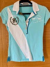 HV POLO SHIRTS PALE BLUE SHORT SLEEVED POLO T-SHIRT TOP  SIZE S