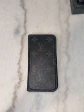 Authentic Louis Vuitton LV Monogram Folio iPhone X Case Black Phone Case