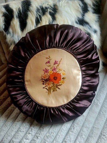 Coussin rond soyeux - coussin,