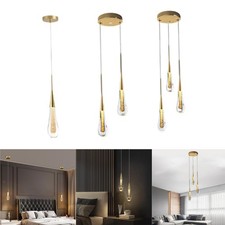 Suspension en cristal Lustre longue ligne Lampe suspendue au plafond pour