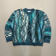 XL Coogi Blue Textured Knit