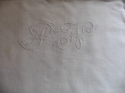 Ancien drap pur coton - ancien,