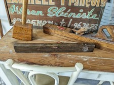 Antique Wood and Brass Bubble Level