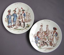 2 Military Uniform Directory Consulate Sarreguemines UC 1875 Wall Plates