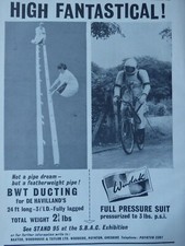 8/1961 PUB WINDAK FULL PRESSURE SUIT WETSUIT WATERPROOF HELMET ORIGINAL AD