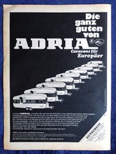 Adria Caravan, Original Advertising from 1970