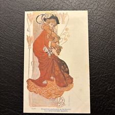 Old postcard advertising illustrator shoes Raoul Art Nouveau Réjane