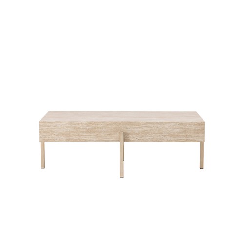Table basse effet travertin - table,