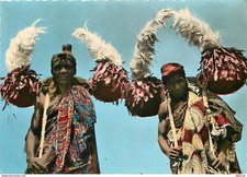 Dahomey - fetish dance - Actchina - folflore - African dancers - card of