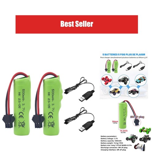 Batterie 500mah sm 2p - 3.7v,