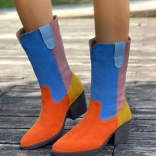 Bottes simple en daim à bout