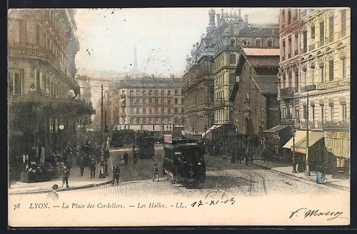 Carte postale lyon place - postale,