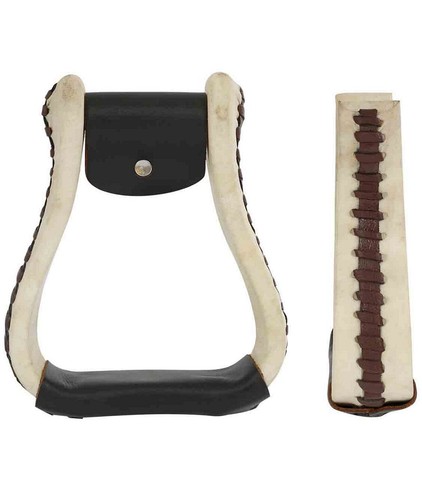 Etriers western cuir brut - western,