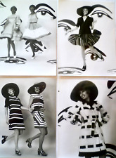 4 VINTAGE ORIGINAL FASHION PHOTOS ESTERREL SPRING SUMMER 1973