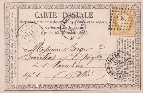 Carte postale precurseur - postale,