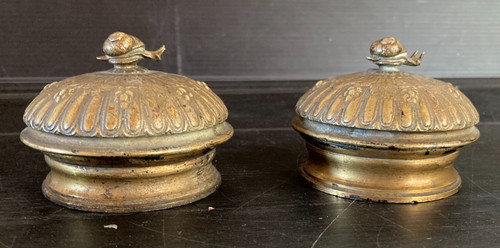 Paire montures bronze - paire, en