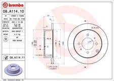2 x BREMBO 08.A114.11 Disque