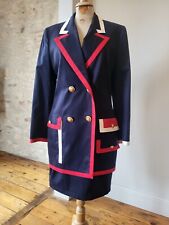 VERSACE JEANS COUTURE  tailleur coton jupe + blazer VINTAGE 28/42it 38FR S/M