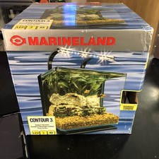 Marineland Contour 3 aquarium Kit 3 Gallons, Rounded Glass Corners, Includes LED